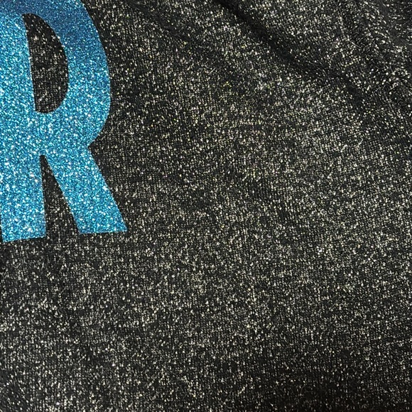 Black Glittery Cheer Hoodie Size Youth L - Picture 4 of 4